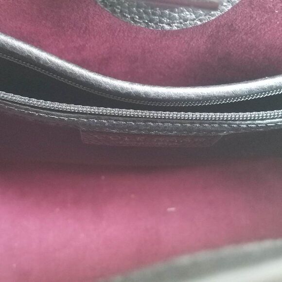 Gorgeous!  Cole Haan Grand Series Black Leather Handbag with Key Lock - Picture 8 of 15